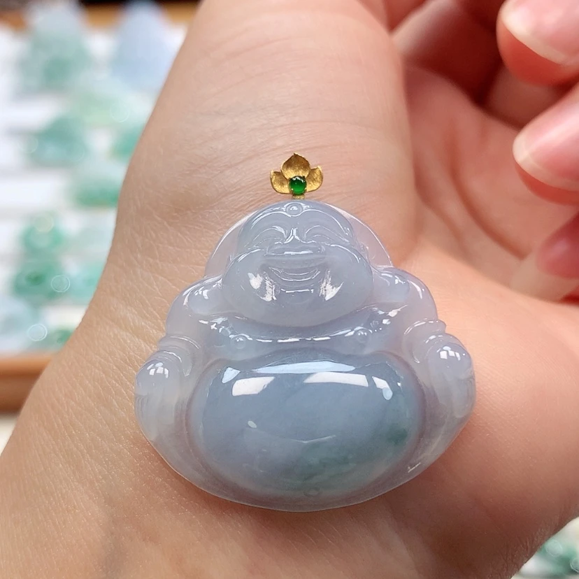 【闪购商品】翡翠18K金镶嵌吊坠(赠链)