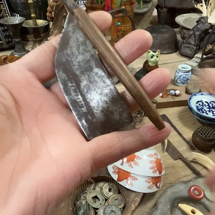 洋***）大叶紫檀（黑酸枝木类）剃刀刀一