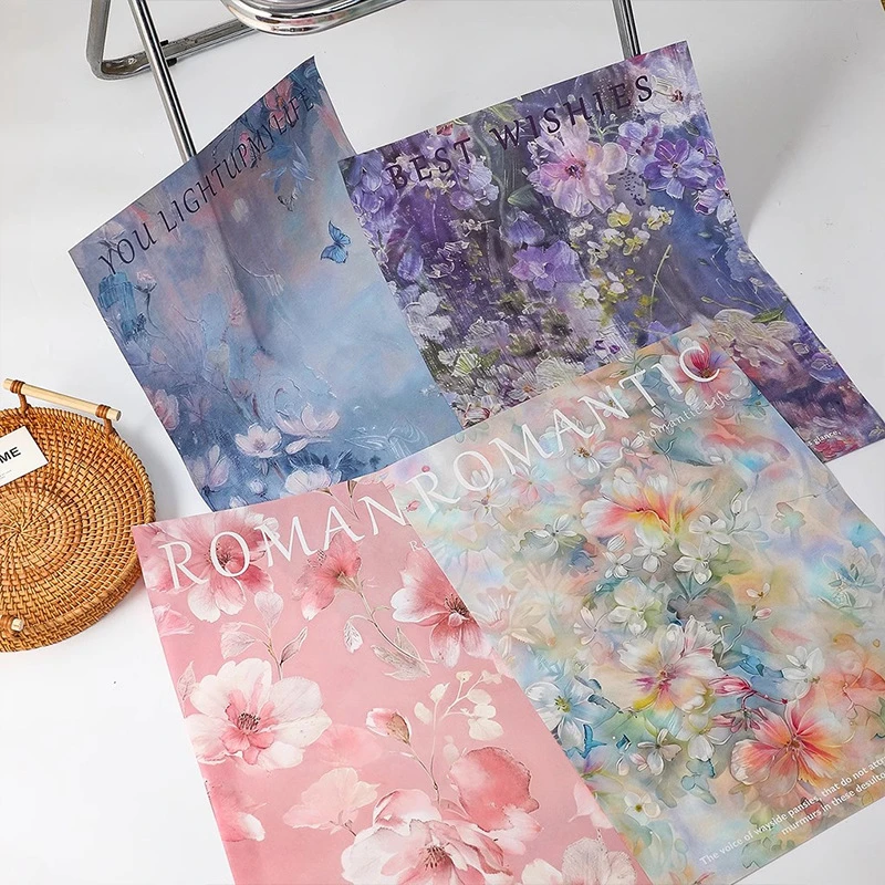 母亲节西西里油画风包装纸高级感包花纸花卉系列风华纸鲜花