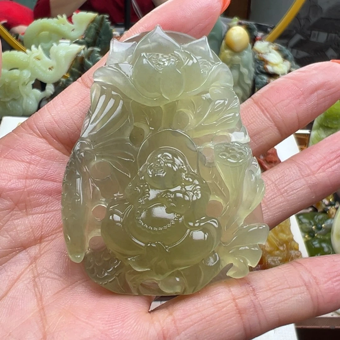 穿***期岫玉未镶嵌挂件挂件