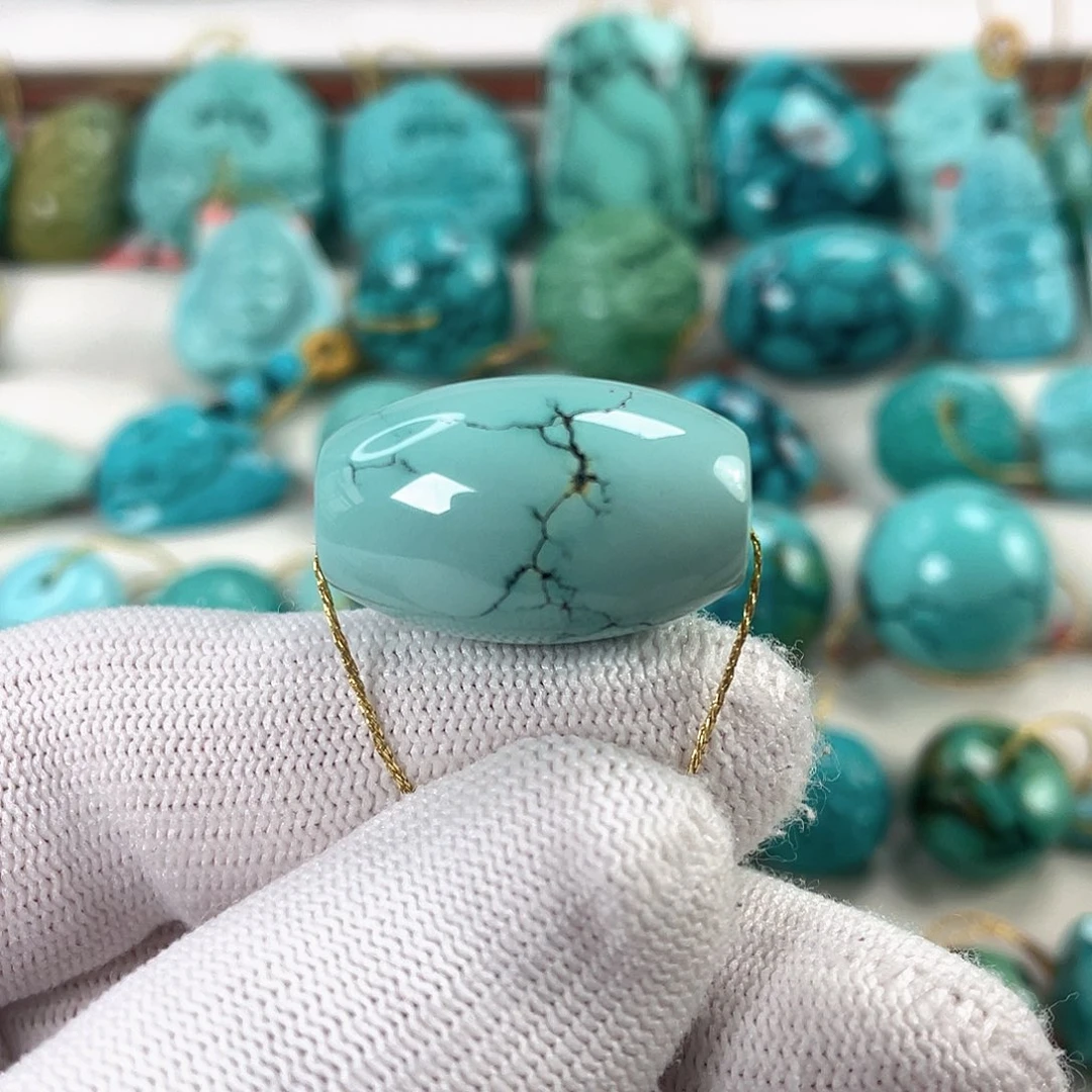 绿松石未镶嵌车挂直径15.1