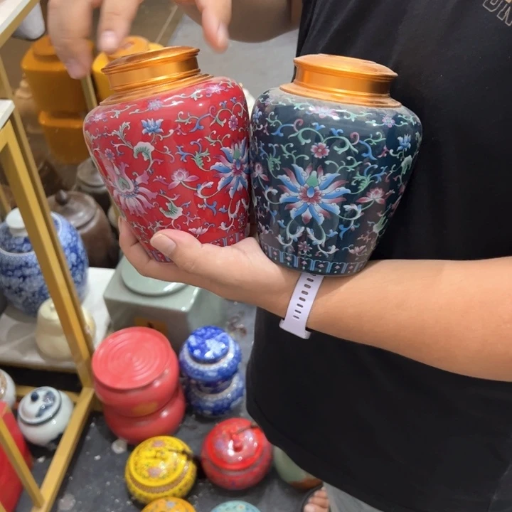 瑕疵福利品陶瓷茶叶罐介意勿拍