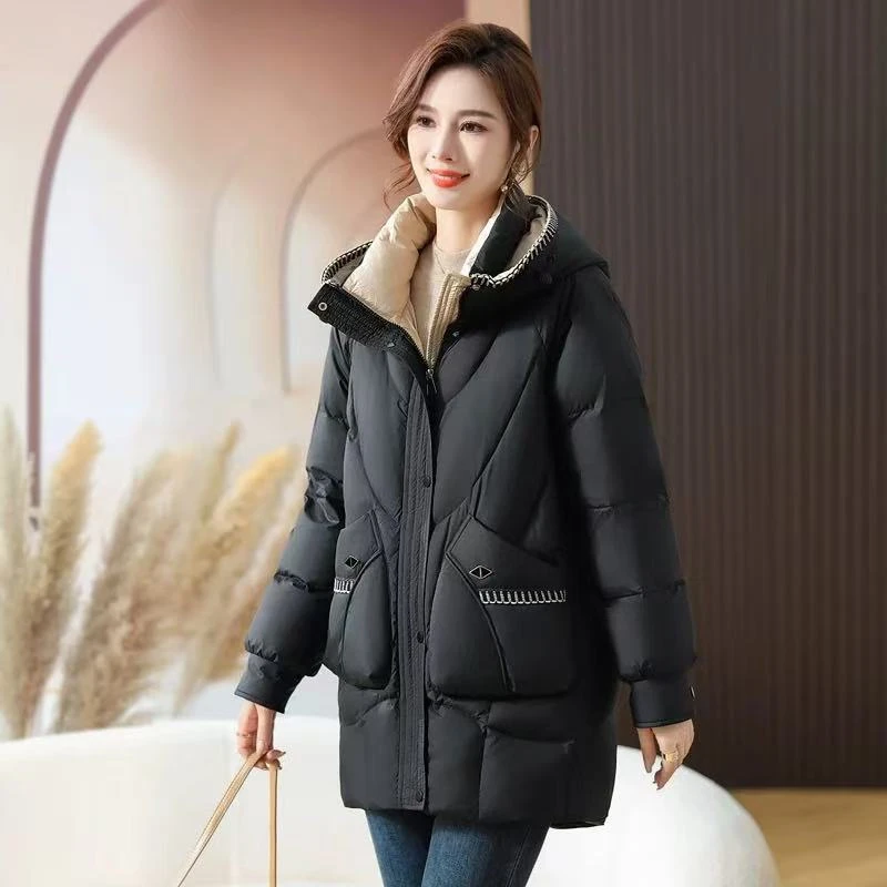 【撤柜样品】DJ777秋冬季气质百搭棉衣外套咖啡商家提供