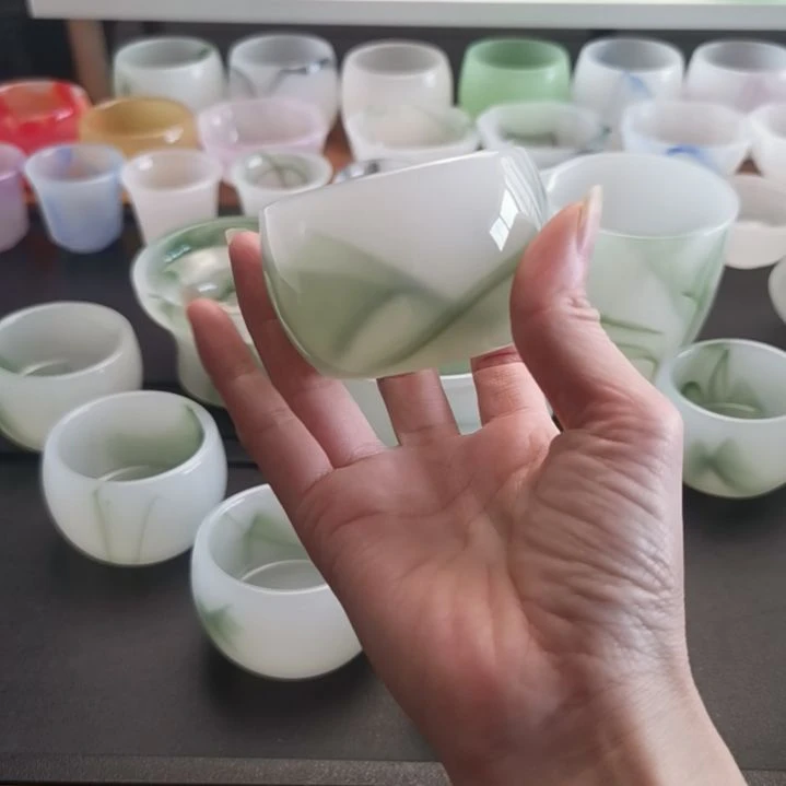 琉璃漂绿禅定杯55cc