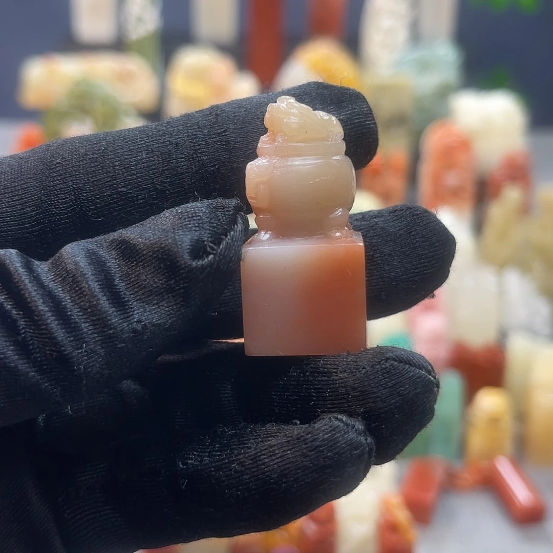 寿山石印石己*置包邮包刻7394