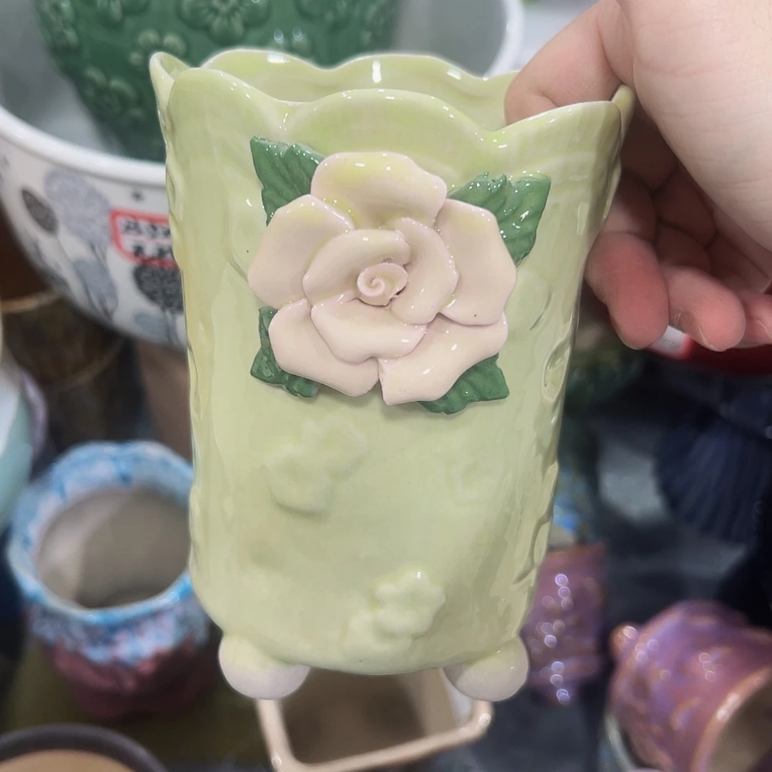 外贸尾单陶瓷花盆凑单10米包邮