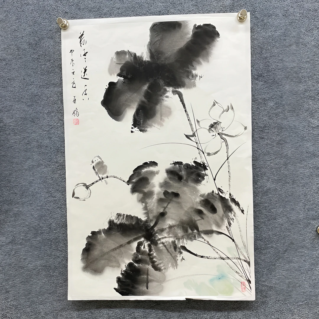 刘亚娟花鸟作品荷风送香#A1165#