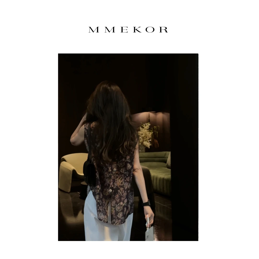 MMEKOR“百里香”背心 2025新款静奢老钱风时髦上衣 89976