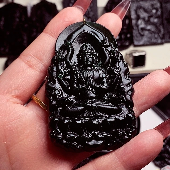 天然缅料A货挂件送珠链1098
