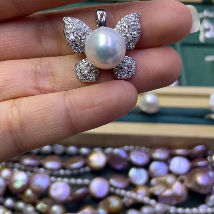 淡水珍珠吊坠(不含链)合金