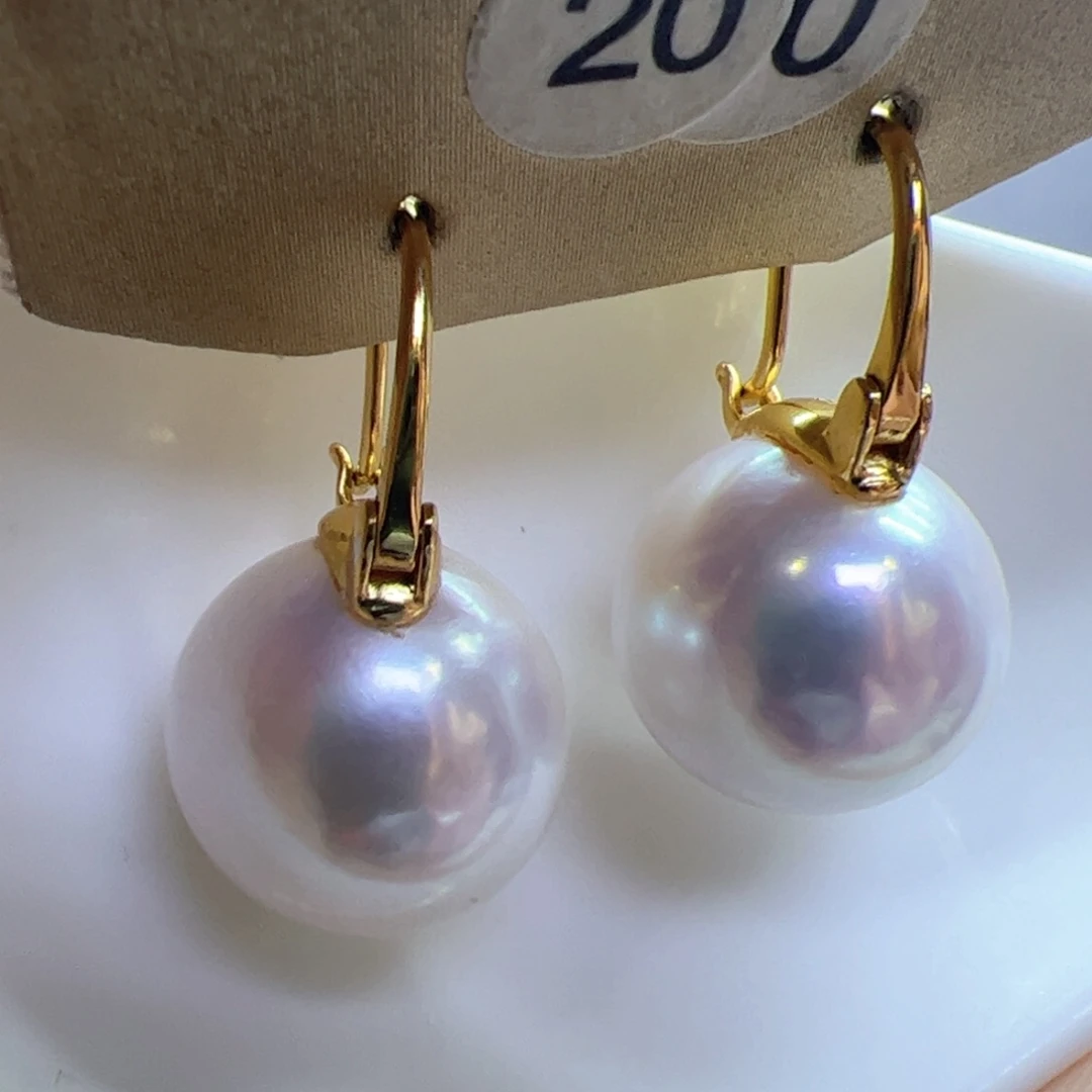 淡水珍珠耳饰银S925镶嵌