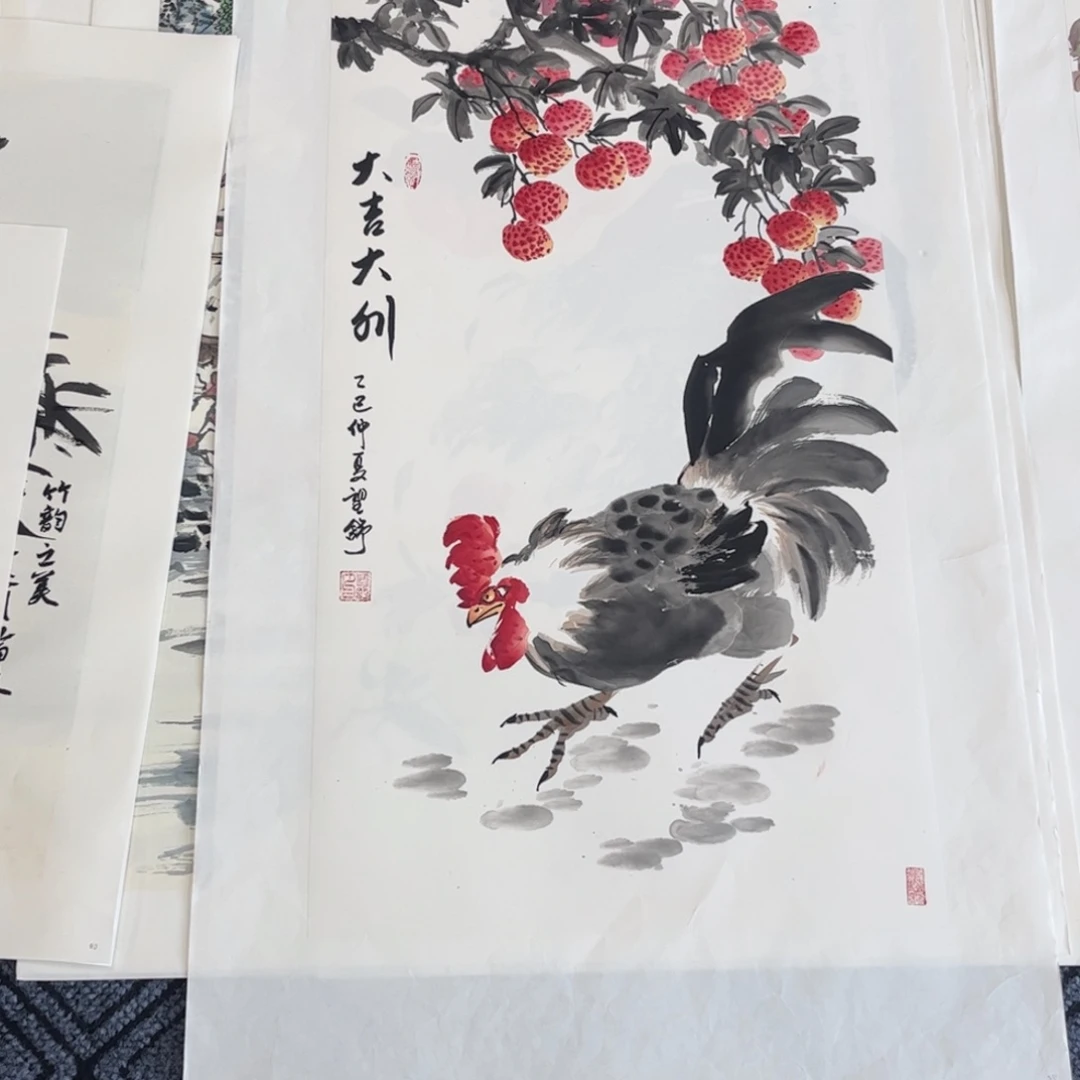 小***羊国画望舒老师三尺花鸟琪