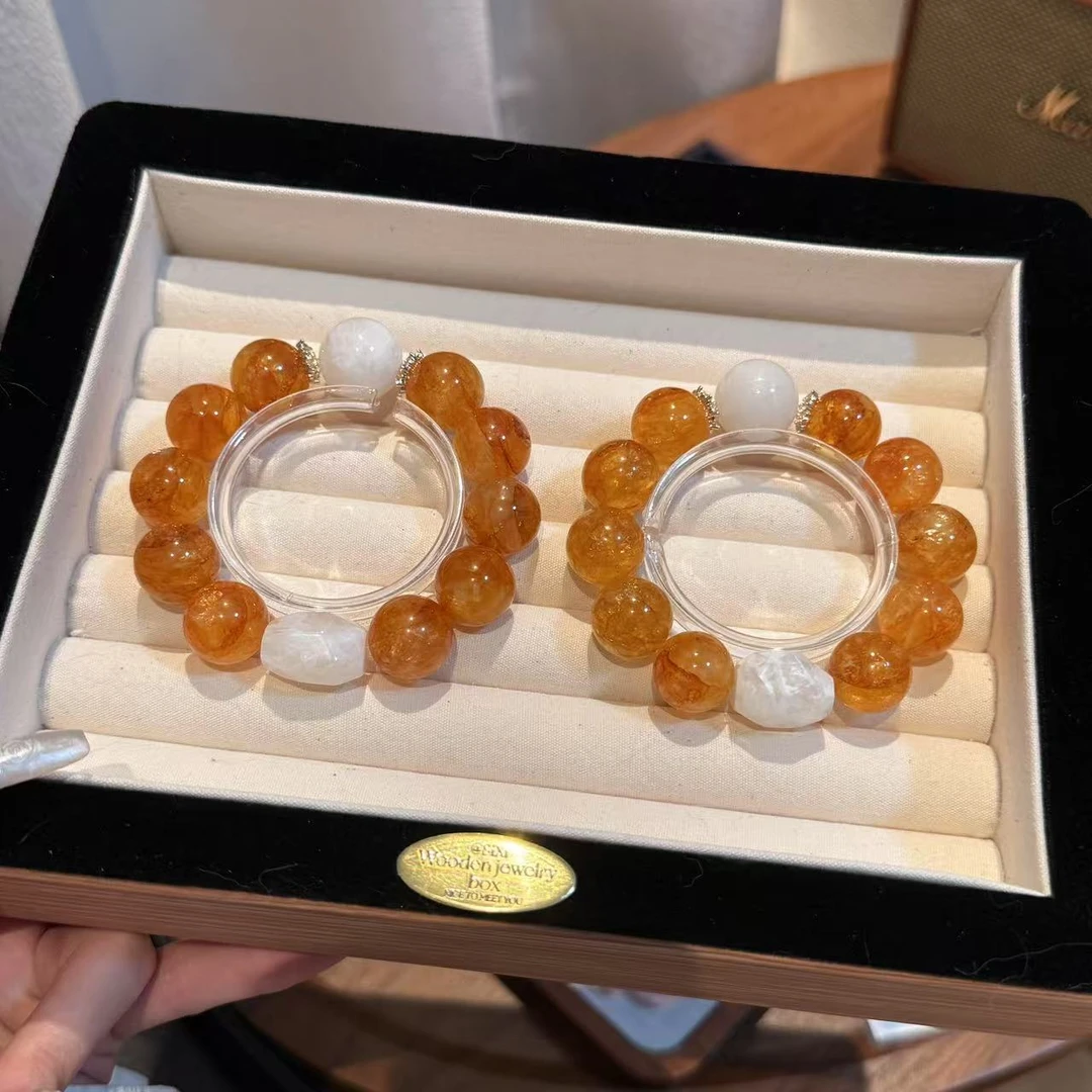 黄胶花雪花幽灵水晶手串手链 颜色微差多样性发其一ZW283