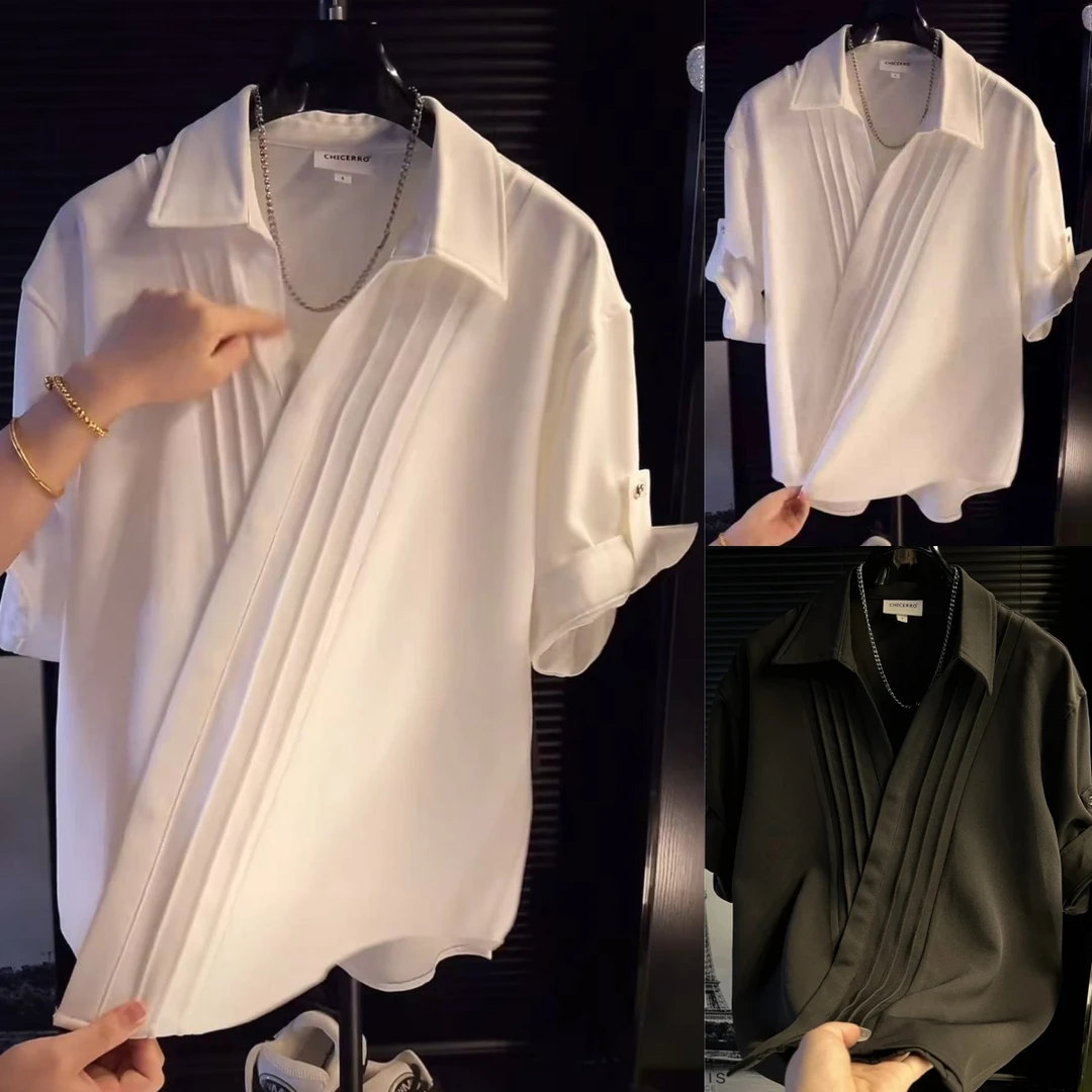 韩版气质户外运动纯色设计感夏季新品休闲小众百搭时尚ins短袖T恤