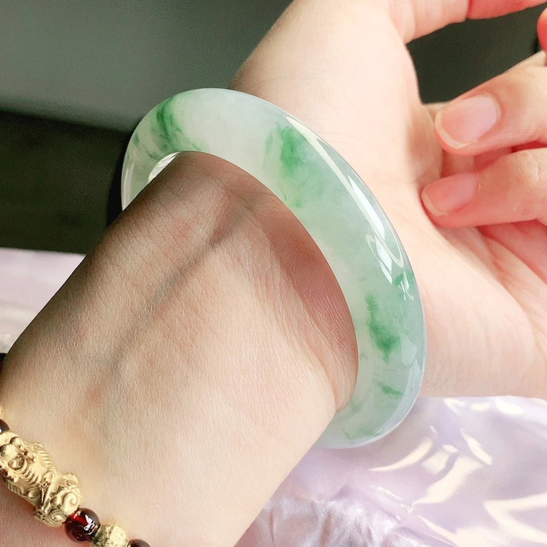 翡翠未镶嵌手镯缅甸天然a货翡翠手镯
