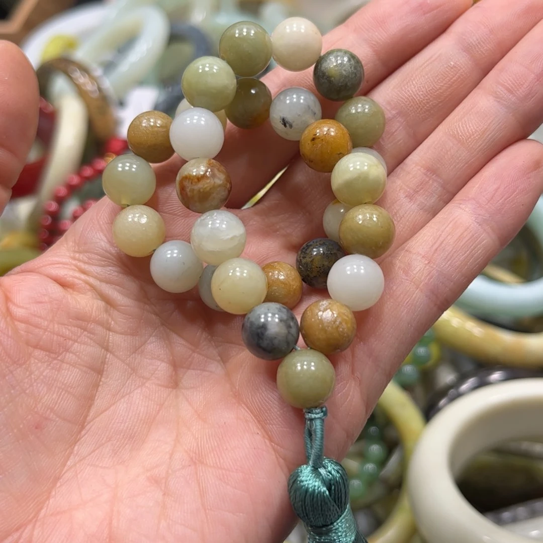 蛇纹石玉手链未镶嵌