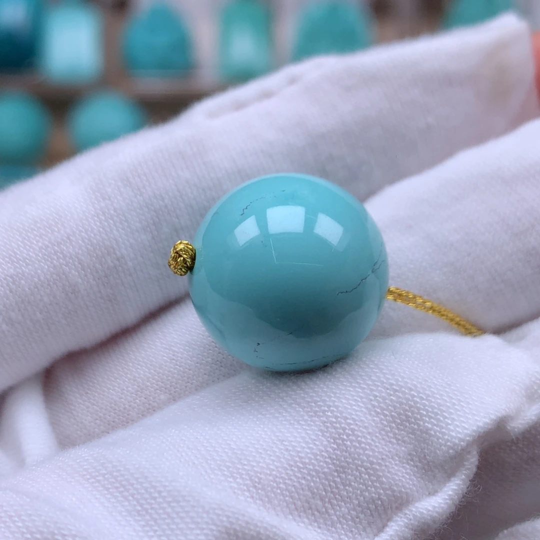 未镶嵌绿松石珠宝奇石直径17.1mm