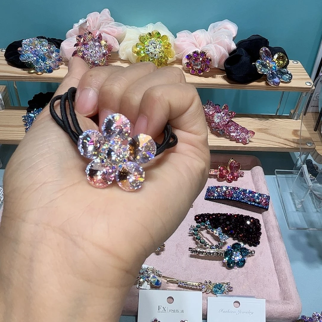 布艺铁合金耳钉耳