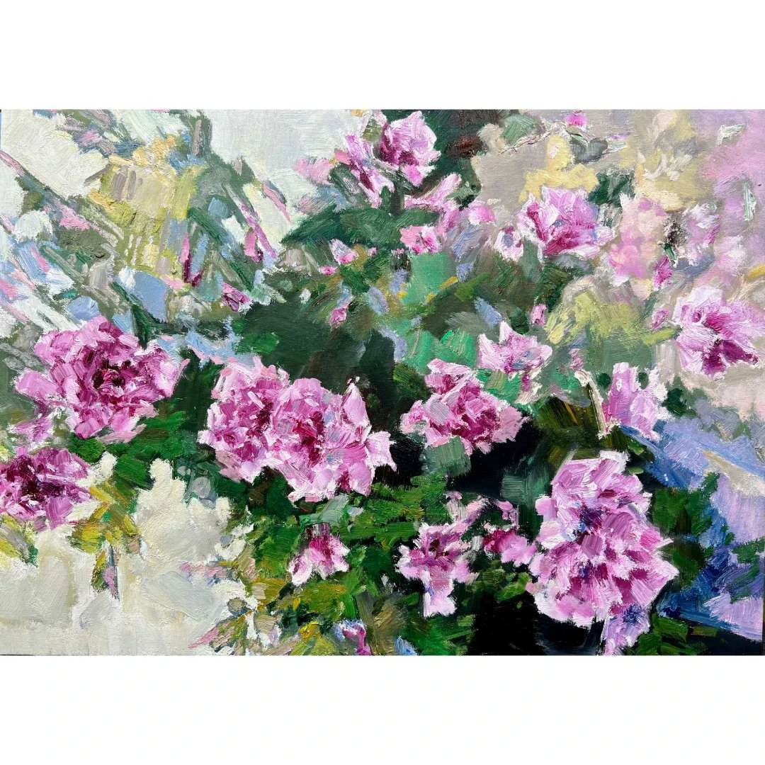 8066《暗香》原创手绘油画花卉作品60*83cm适合客厅餐厅沙发墙