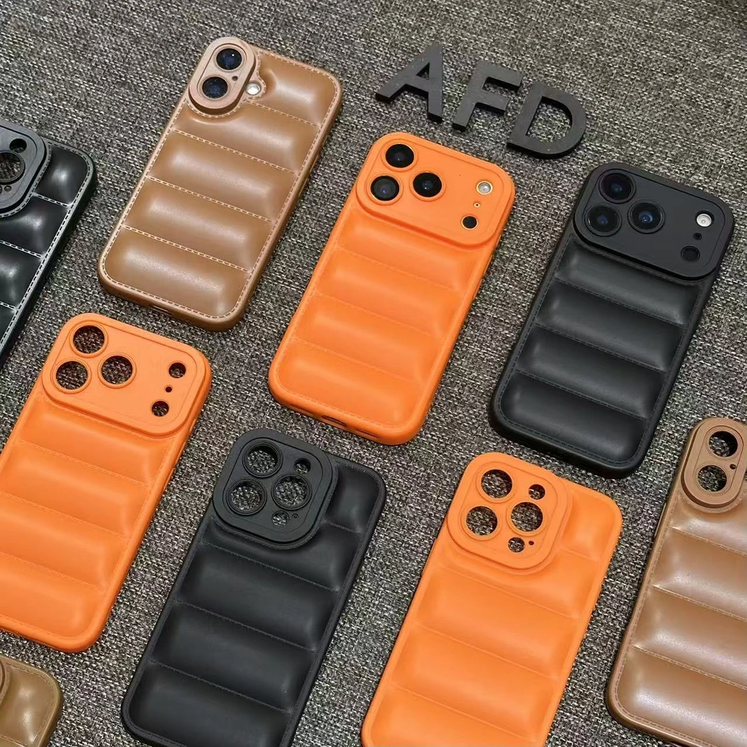 GGBond高级纯色羽绒壳适用iPhone17/16/15pro手机壳苹果14/13/12