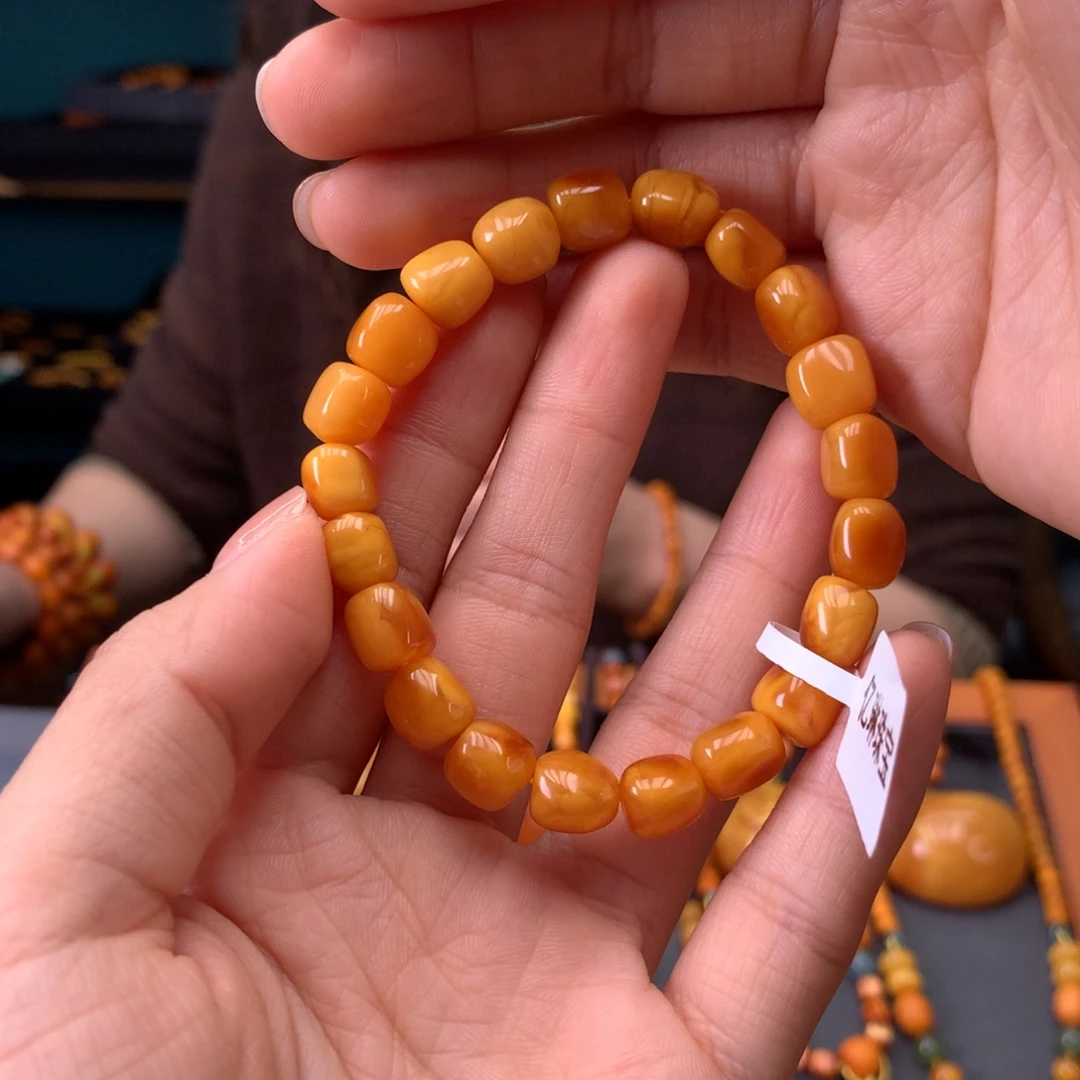 蜜蜡未镶嵌手串天然