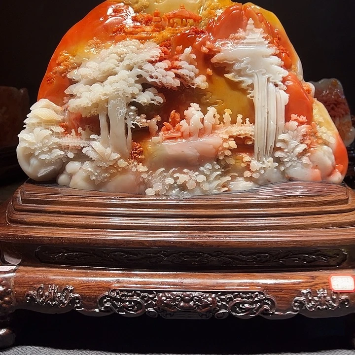 用***3寿山石寿山石雕刻工艺品