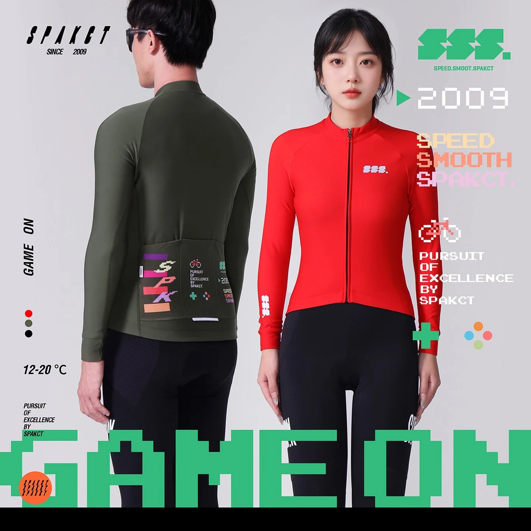 思帕客男女秋冬10-20°保暖绒感骑行服-game on