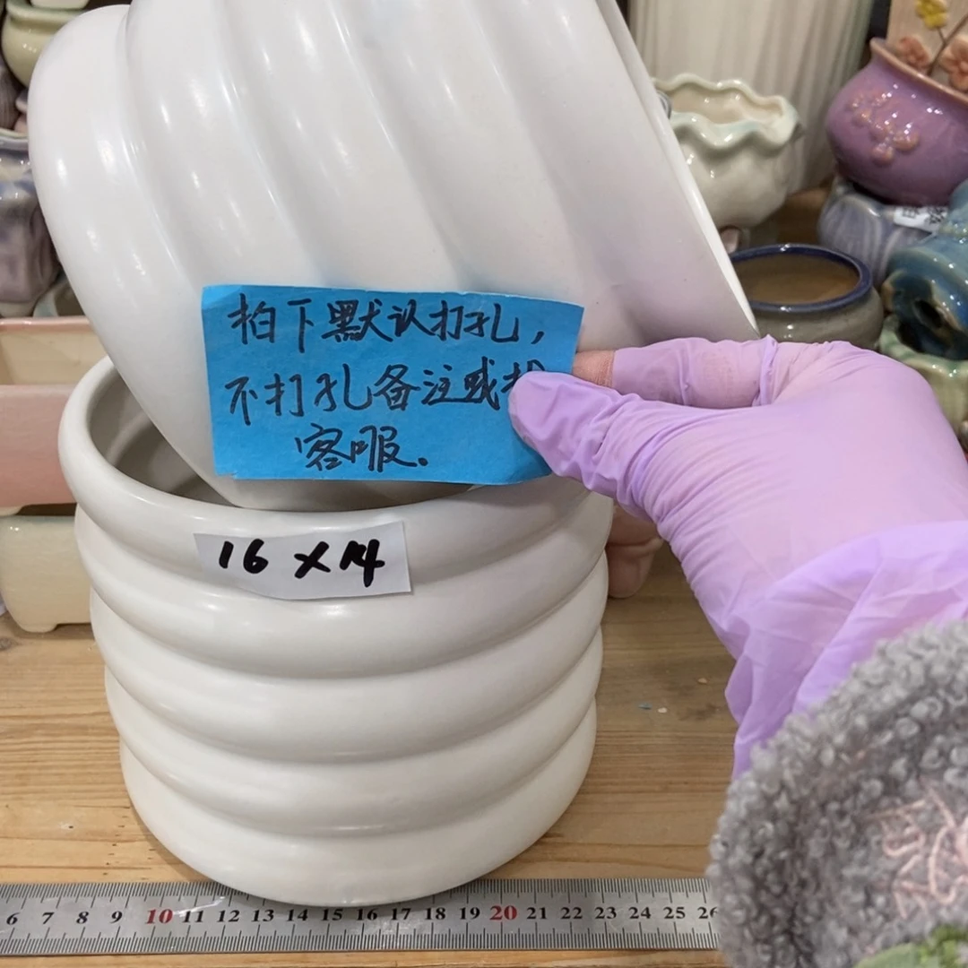 红陶陶瓷花盆满12米包邮