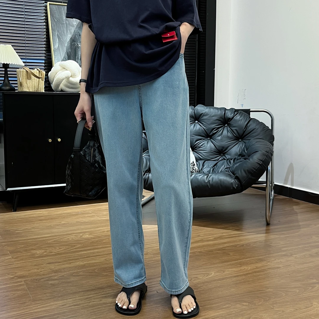 【Si&华严选】时尚百搭休闲显瘦小高级感直筒牛仔裤九分长裤6662