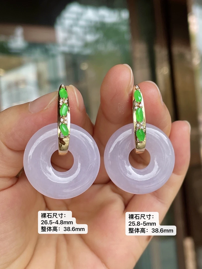 冰润起胶紫罗兰甜甜圈耳坠