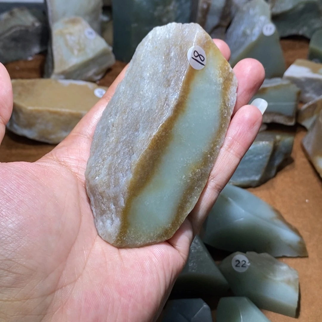 未镶嵌和田玉珠宝半成品凹*曼
