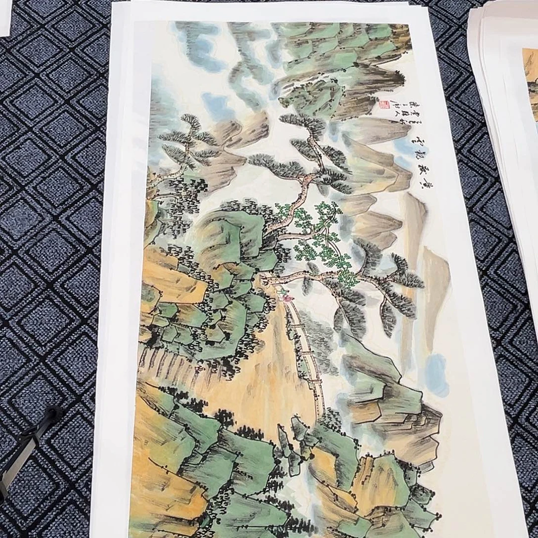 万***新国画陈三虎老师四尺整冯