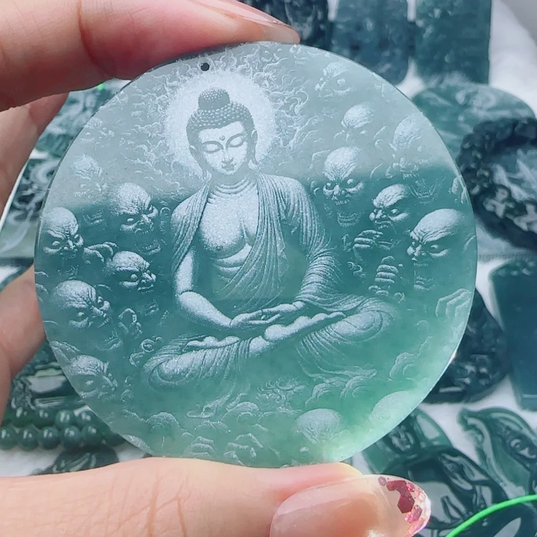 颈饰未镶嵌翡翠多样性发货天然的A货翡翠