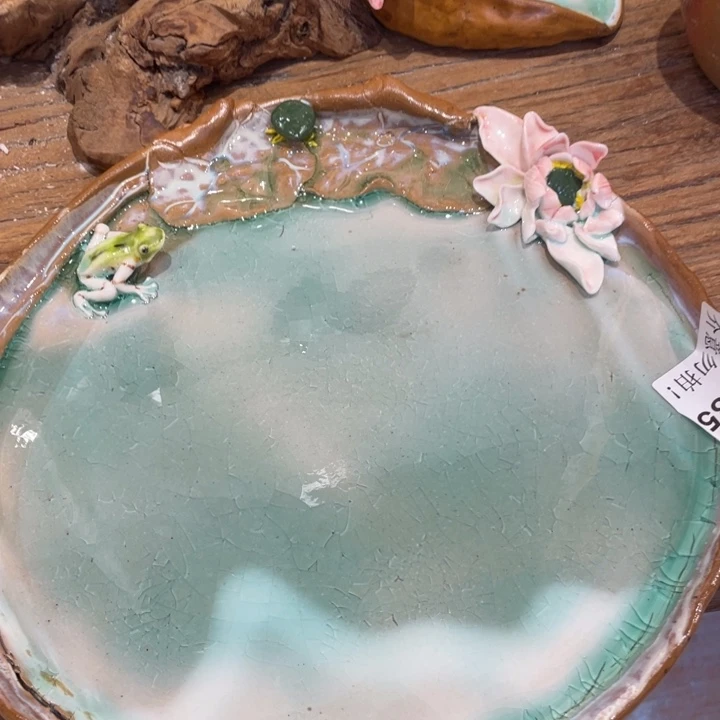新品手工制作陶瓷茶具茶杯青蛙