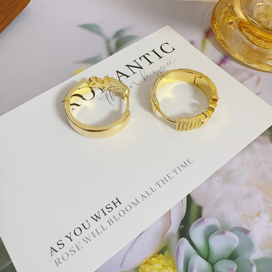 铜合金耳饰 5014 字母耳圈