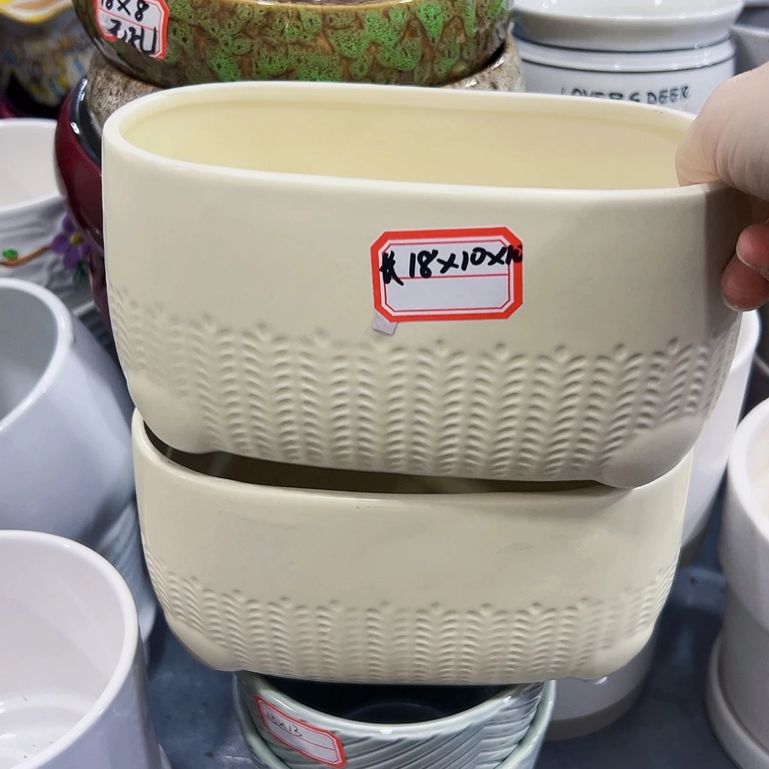 外贸尾单陶瓷花盆凑单10米包邮