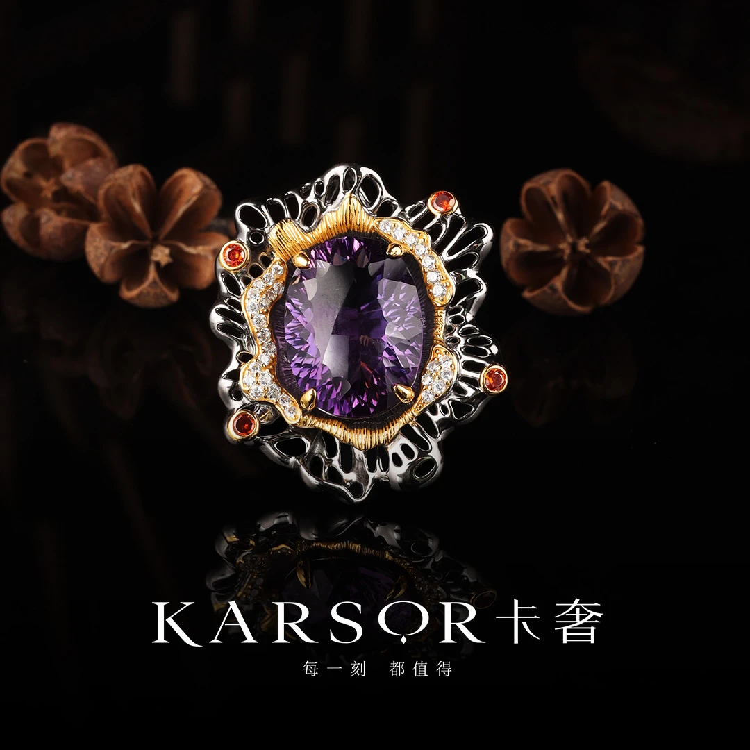 KARSOR/卡奢S925银 紫晶 吊坠 X3284