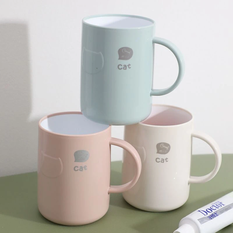 高颜值塑料漱口杯牙缸简约家用刷牙洗漱学生宿舍情侣杯子加厚牙J