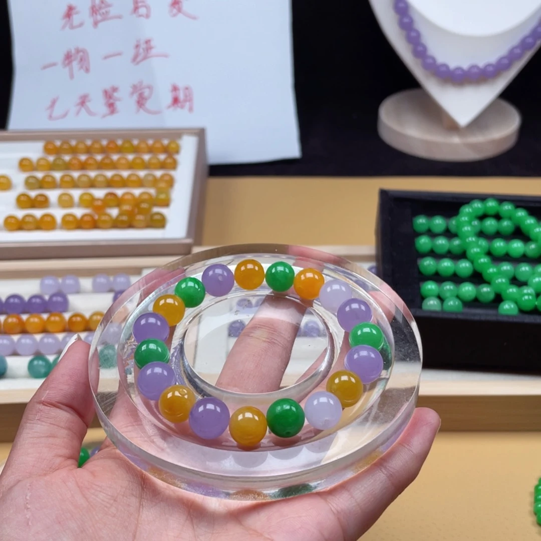 粉卡10 2颗 紫罗兰5颗 冰糖黄6颗 阳绿5颗111