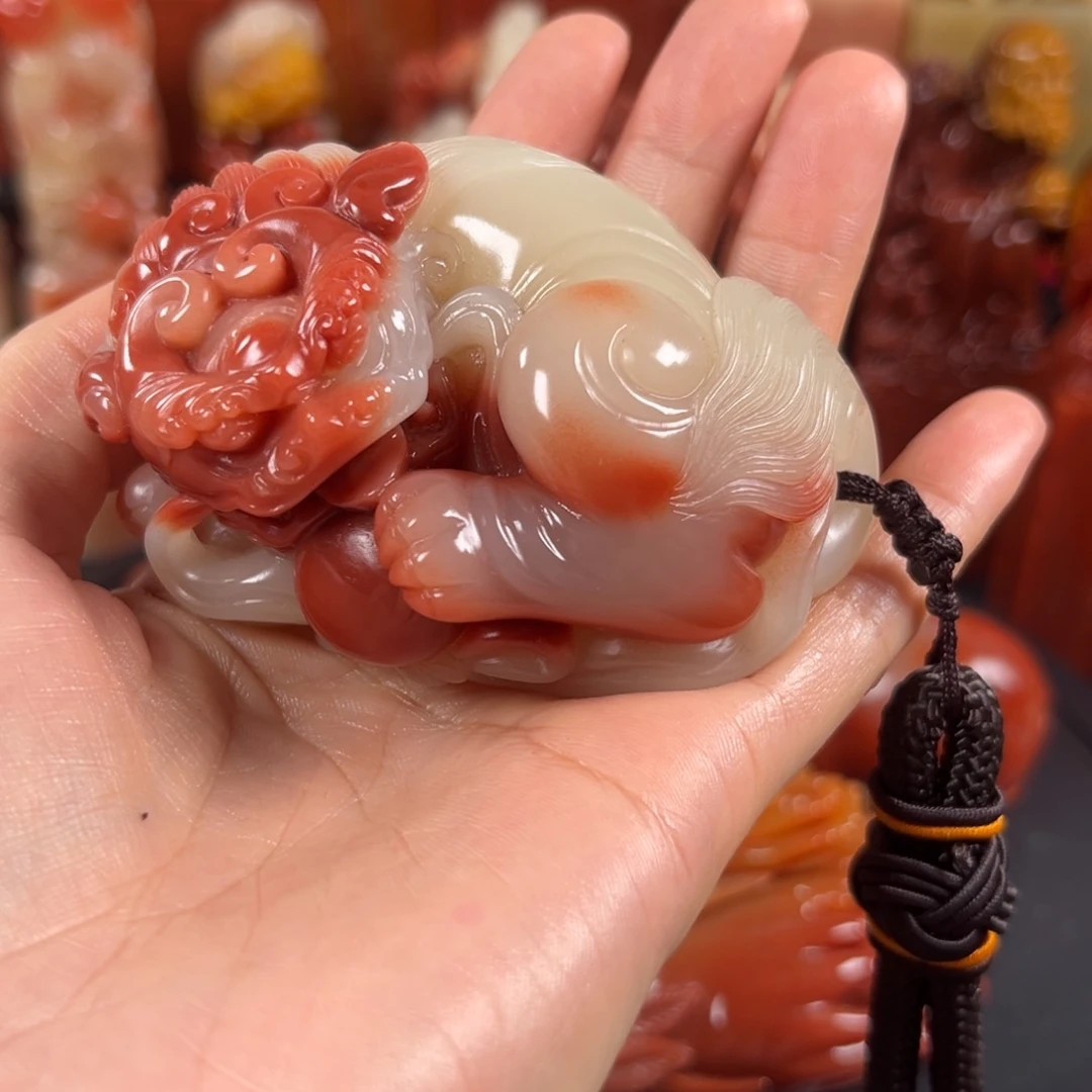 寿山石清****寿山石手把件