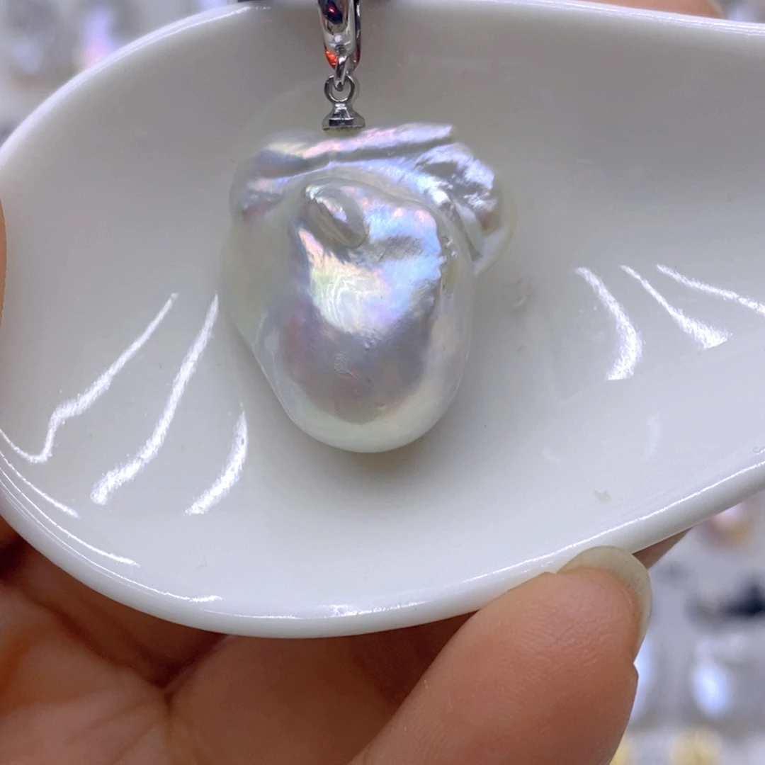 银S925镶嵌颈饰淡水珍珠