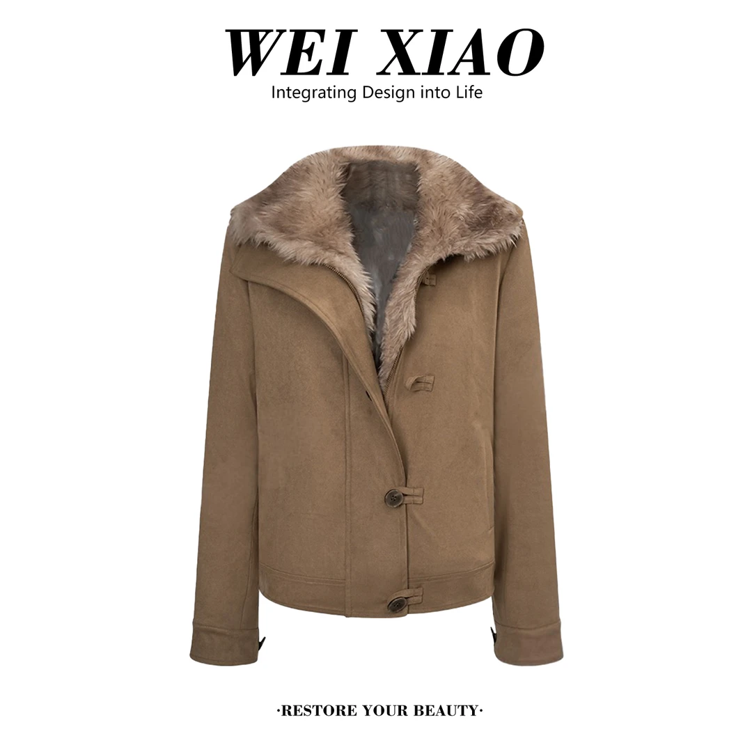 法式老钱风复古加绒外套今年流行的爆款女装冬季新款设计感短外套