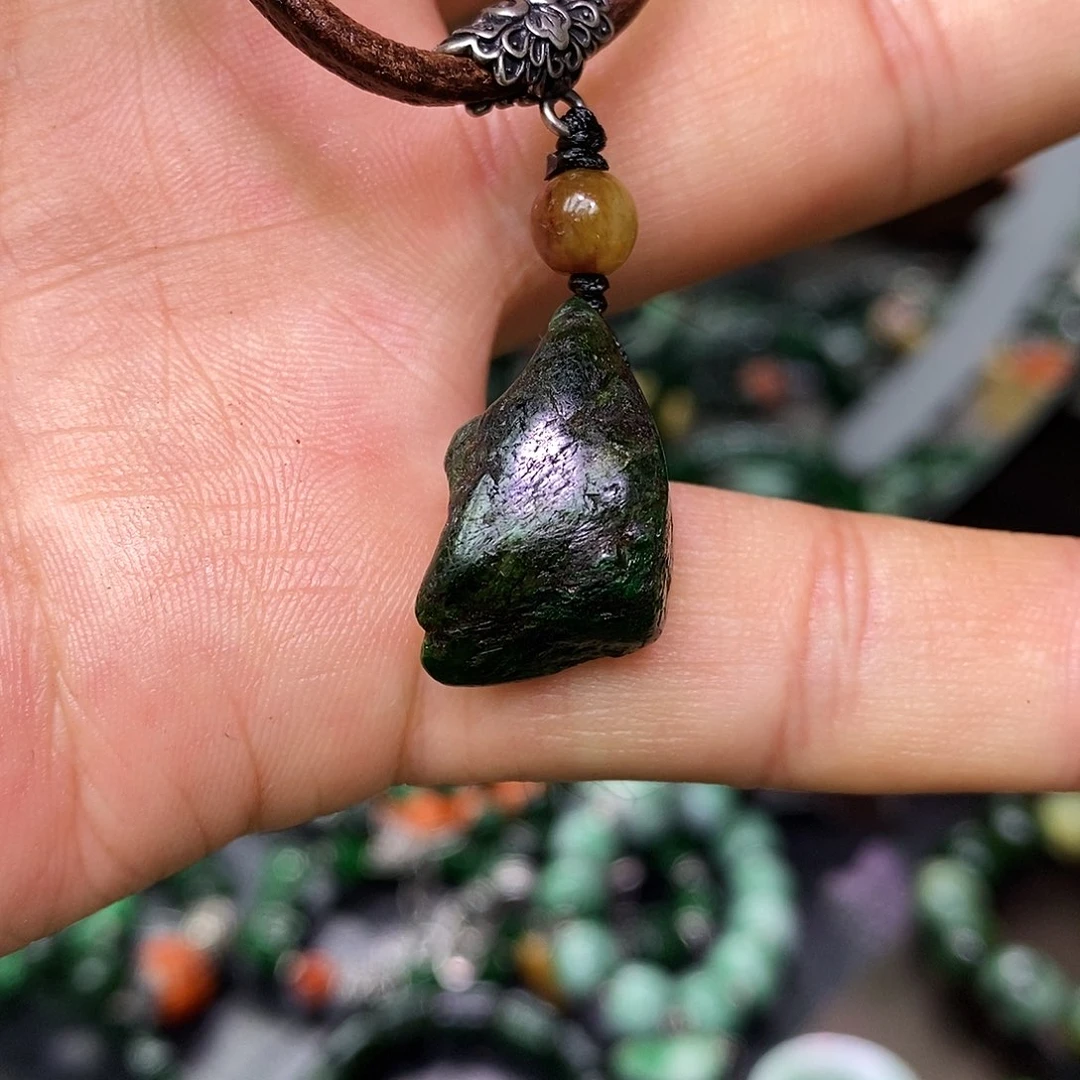 翡翠银S925镶嵌颈饰漂亮美眉