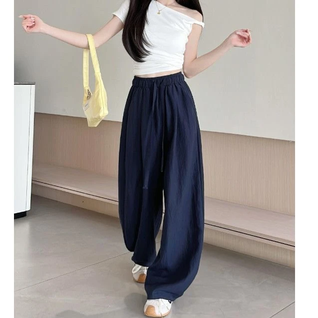 山本裤阔腿裤女高腰垂感宽松慵懒休闲裤1223