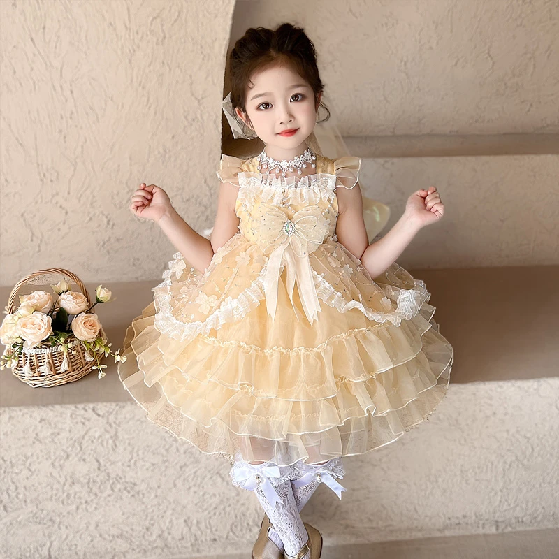 女童连衣裙夏装2025新款儿童洛丽塔公主裙小女孩夏季生日礼服裙子