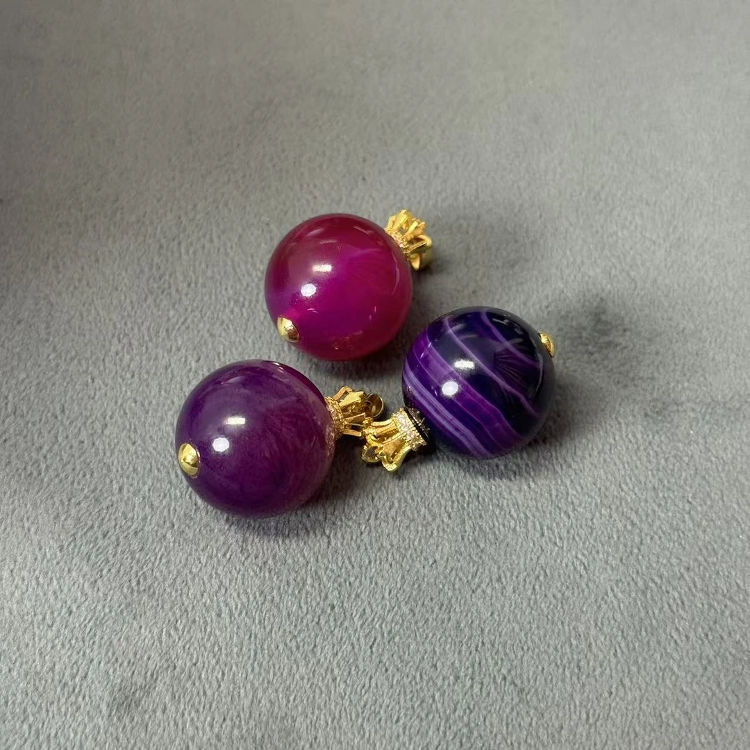 私人定制 典藏顶奢美丽首饰紫圆珠吊坠