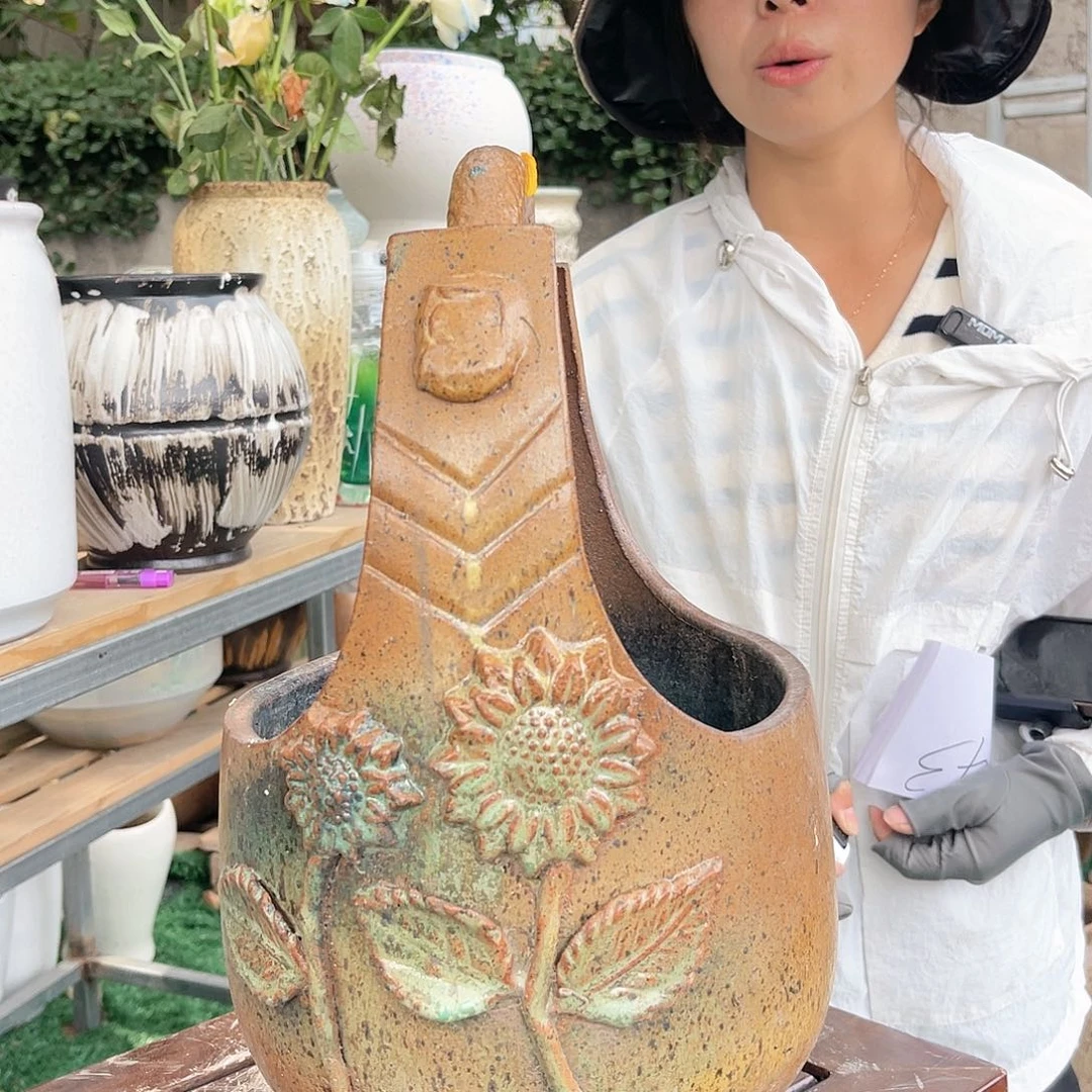 紫砂花盆王嫂花盆直播0527-143 无孔高40口23