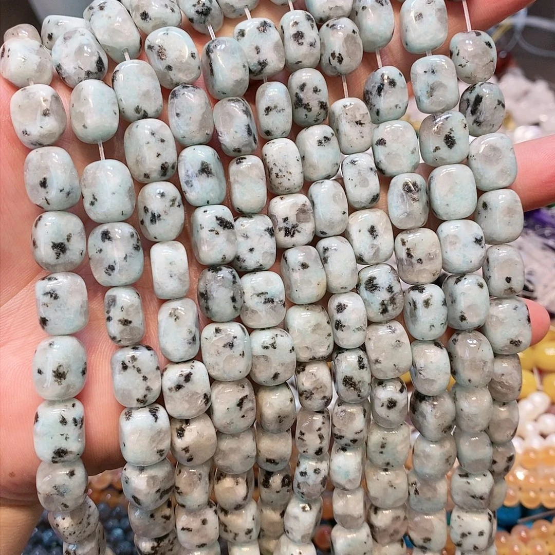 散珠玛瑙/玉髓斑点石面包10x12mm