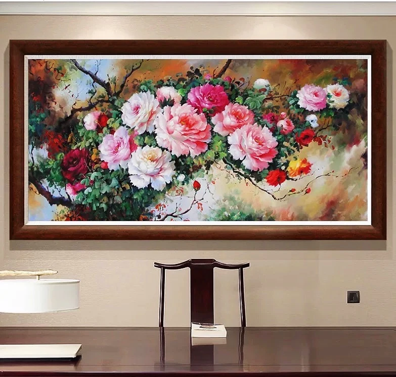 DMC十字绣花开富贵十字绣-花开富贵牡丹客厅新款爆款新版刺绣