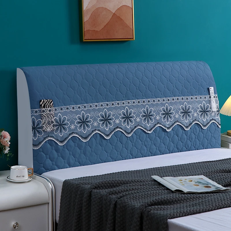 全包加厚床头罩套简约现代软包床头套罩欧式弧形皮床靠背罩防尘罩